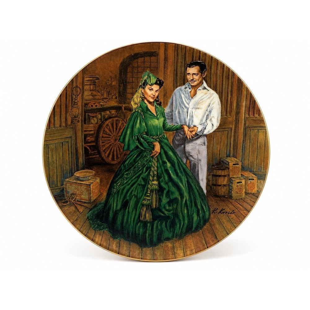 Vintage Knowles Gone With The Wind "Scarlett's Green Dress" Plate #13653A